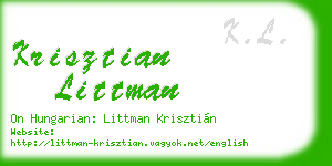 krisztian littman business card